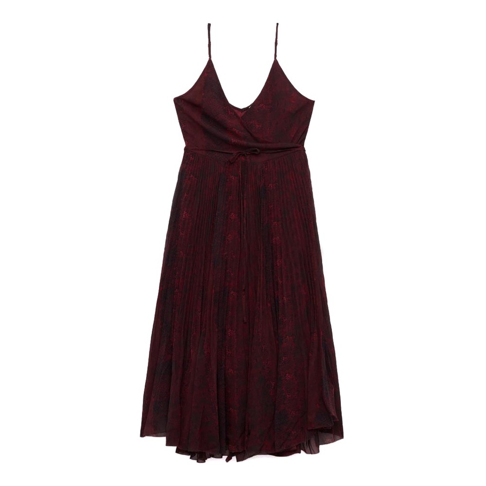 Aritzia Wilfred Pleated Wrap Dress
